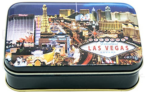 Las Vegas Skyline Spielkarten in Blechdose