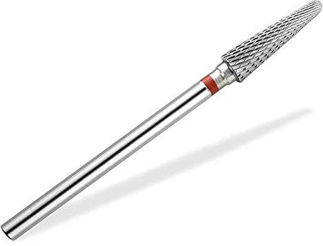 Hartmetall Fräser Schleifer Nagelschleifer mit Mittelfeiner Kreuzverzahnung Maniküre Schleifkörper Pediküre Fräser Bit Hornhautschleifer Konus Form für Arbeiten an Gelnägel Acrylnägel und Hornhaut
