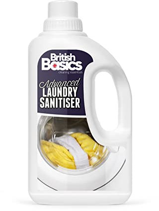 BritishBasics - Anti-Bacterial Laundry Sanitiser Cleanser Liquid Additive - Gym Attire, Pet Bedding, School Clothes - 1 Litre