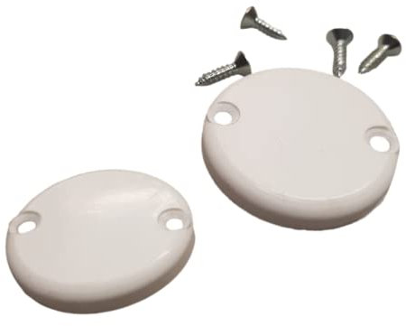 Coppia tappi terminali tende da sole a caduta copertura ricambi accessori T5000C, Bianco