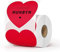 MUNBYN 76x76mm Herz-Thermoaufkleber, herzförmige Etiketten Selbstklebend, rot Liebes-Thermoetiketten für Geschenk, Hochzeit, Jahrestag, Valentinstag, Kleinunternehmen 400 Etiketten/Rolle