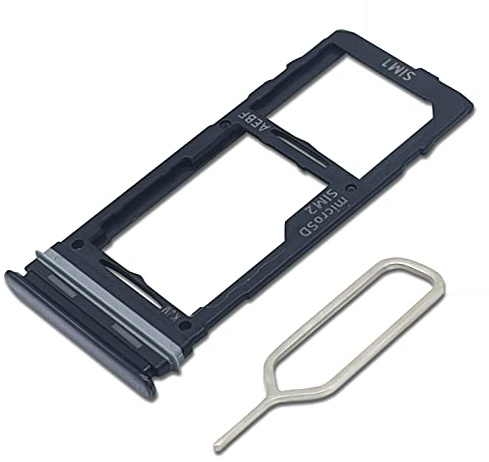 Eonpam Dual SIM Karte Rahmen für Samsung Galaxy A52S 5G Card Tray SIM Kartenhalter Slot Schlitten Halter + SIM Pin(Schwarz)
