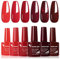 VENALISA Nude Gel Nail Polish Set 6 colors Red Dark Red Glitter All Season Soak off Nail Lamp 7.5ml for Starter Manicure Nail Art Salon