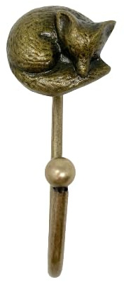 Knobs By Blossom Vintage Antik Messing Eisen Wandhaken Raffhalter Bronze handgefertigt Metall Tier Haken (8. Schlaffuchs)
