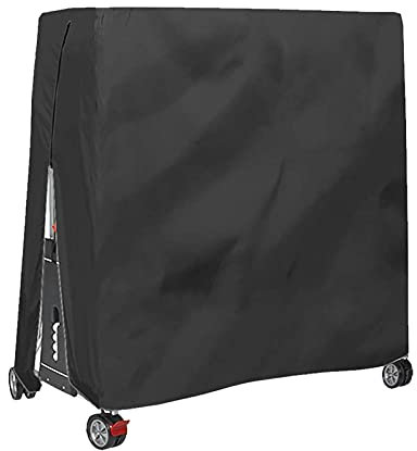 NSXIN Abdeckung für Tischtennisplatte Wasserdicht Tischtennisabdeckung, 420D Oxford UV Beständig Tischtennis Schutzhülle für Tischtennisplatte Outdoor und Indoor, 185x165x70cm (Schwarz)