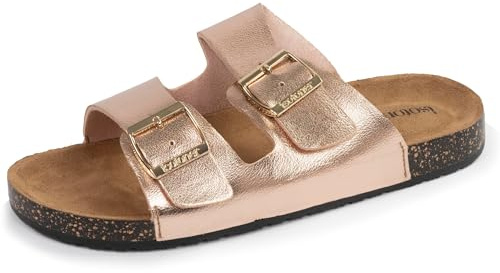Isotoner Sandales femme à doubles brides ultra confortables, 41 EU, rose métallisé
