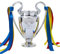 SUMESIRO Fédération européenne de Football Ligue des Champions Réplique Trophée Art Trophée Coupe du Monde Football Fan Souvenir/Argent (Football Trophies 32CM)