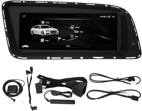 Estéreo de Coche de 8,8 Pulgadas para12, Navegación GPS, Carplay Inalámbrico, Pantalla Táctil HD, Reproductor Multimedia Apto para Q5 8R Sport (Volante a la izquierda)