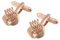 Daesar Hemd Manschettenknöpfe Herren, Personalisierte Manschettenknöpfe Knoten Hochzeit Manschettenknopf Rosegold, Cufflinks Shirt for Men