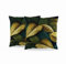 ggaimwf 2er-Set Leinen Weiches Blatt Kissenbezüge Grün Gelb Blätter Vintage Modern Dekorativ im Freien Quadrat Wurfkissenbezüge für Männer Frauen Kinder Sofa Bett Wohnzimmer Kissenbezüge 50x50cm