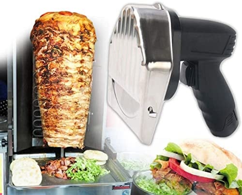 Meat Slicer Machine, 80W can Adjust The Thickness Electric Kebab Knife Electric Kebab Slicer Portable Electric Carving Knives Kebab Meat Slicers for Home Lamb Pork Chicken
