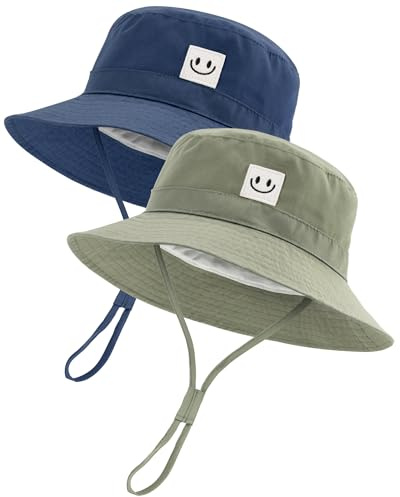 FURTALK Baby Sun Hat Smile Face Toddler Boys Girls Bucket Hat 0-5 Years Kids UPF 50+ Sun Protection Summer Hats