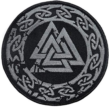 Spaß Kostet Aufnäher Aufbügler Patch Wotansknoten GRAU Wikinger Walhalla Runen
