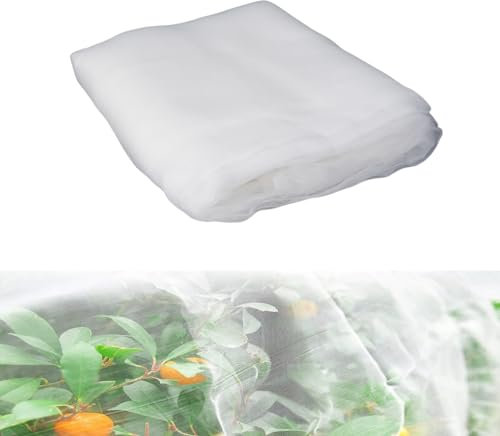 Geebymol Fine mesh Vegetable Protection Net Butterfly for Plant Fruit,Carrot Fly Crop Protect Anti-bird net,Anti-Bird, Anti-Bug, Anti-Pest - 2x5m