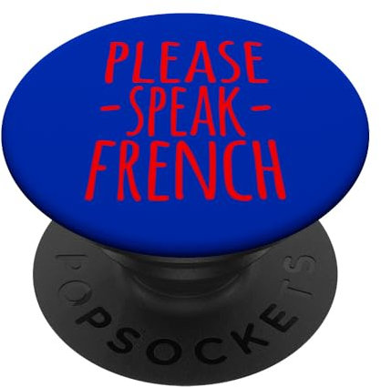 Please Speak French Merci de Sprechen Französisch PopSockets mit austauschbarem PopGrip