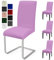 Stuhlhussen 4er Set Stuhlbezüge Moderne Stretch Stuhlhussen Universal Husse Abnehmbare Stuhlbezug Waschbarer Abdeckung Esszimmer Dekoration Spannbezug,für Hotel und Hochzeit Partys(4er Set, Violet)-C