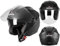 MOCOERL Casques Jet Homme Femme Casque Moto Casque Scooter Double Visière Homologation ECE2206 Noir Adulte Vintage Casque 3/4 (M)