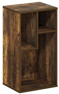 Furinno DALY Estantería de Libros, Organizador de Almacenamiento con 3 Cubos Irregulares, Pino Ámbar