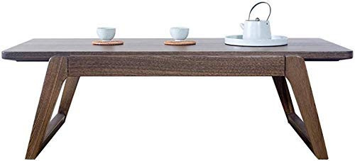 GAAHRQQQ Couchtisch Ulmen-Beistelltisch, einfacher Massivholztisch, fauler Computertisch, Tatami-Plattform, niedriger Tisch, Zuhause, Erkerfenstertisch (Farbe: Braun, Größe: 80, 50, 30 cm)