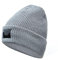 Flex Beanie Reflektierende Mütze für Damen Herren, warme reflektierende Strickmütze für den Winter, dicke, kältebeständige Plüschmütze für Outdoor-Sportarten (DE/NL/SE/PL, Alphanumerisch, L, Grey)