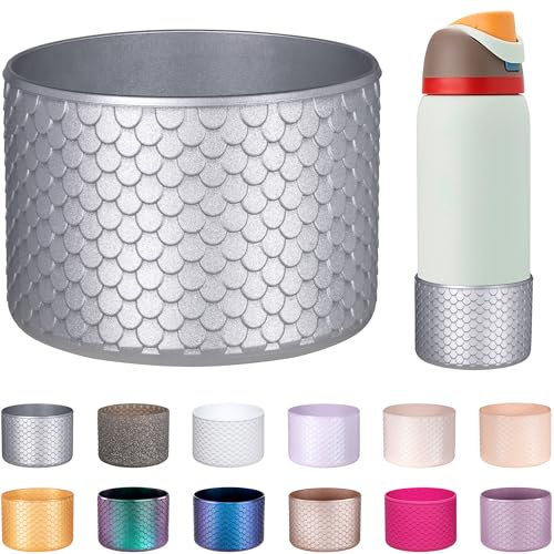 Soledea Silicone Water Bottle Boot for Owala 40oz, Bling Protective Flask Bottom Cover Base for Owala FreeSip Twist and Flip Flask Bottles