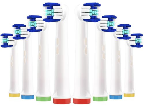 Zosenyer Recambios Cepillos para Braun Oral B, 8 Piezas Precision Clean Eléctricos Cepillo de Dientes Cabezales de Repuesto