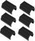 Milisten 50 Stück Trampolinmatte Trampolinstangenhülsen Stoßstangen Furniture Gliders ersatzteile für gartenmöbel Beinabdeckungen für Trampoline Schwarze Stuhlbeinabdeckungen Plastik Black