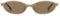 LJCZKA Retro Ovale Sonnenbrille für Damen, 90er Vintage Kleine Katzenaugen Sonnenbrille Mode Oval Brille Schmal Rahmen Schattierungen mit UV Schutz (Kaffee Braun)