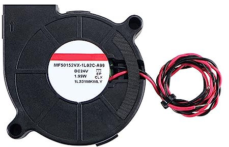 Fuhjythy 3D Printer Blower Fan 5015 24V 0.41A Double Bearing Fan Centrifugal DC Cooling Turbo Fan 3D Printer Accessories