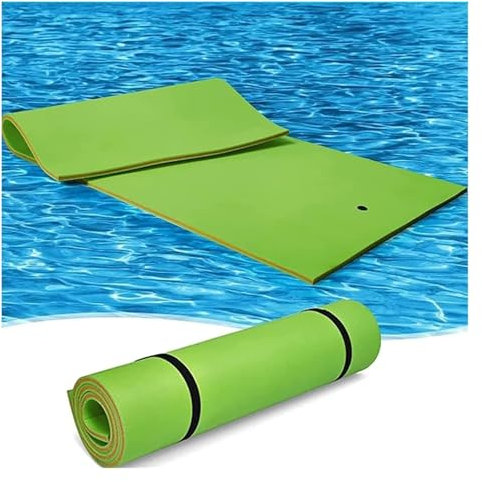 JIURUOZ Tapis Flottant Piscine, Tapis d'eau Flottant, Matelas Flottant en Mousse for activités Aquatiques for Adultes, Piscine, lac, mer(3.5m x 1.8m x 3.3cm)