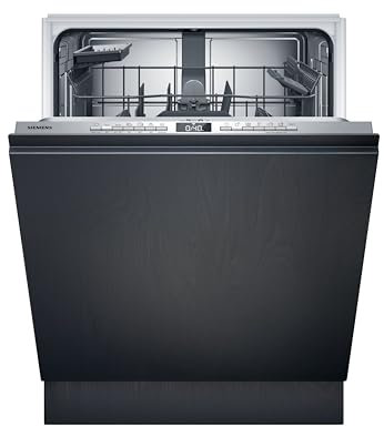 Siemens SN63EX27AE, iQ300, Smarter Geschirrspüler 60 cm Vollintegriert, Made in Germany, Besteckkorb, varioSpeed, automatische Türöffnung, hohe Hygieneleistung, automatik Programme, Gebürsteter Stahl