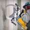 Tagliapiastrelle a umido Power Wall Chaser Profondità di taglio massima 29 cm Potenza di picco 8000 W con una lama Tagliapiastrelle a umido con pompa dell'acqua,Set