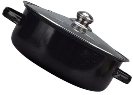 Toyvian Roasting Rack Casserole Dish Lid Frying Pan Removable Handle Pro Cook Pots Pans Enamel Baked Pot Multi-Function Roaster Kitchen Accessories for Oven