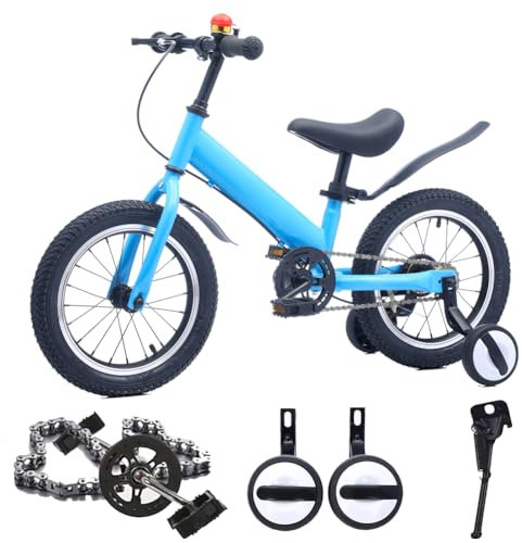 CXYTX Laufrad ab 2 Jahre, bis zu 50 kg, Rahmen aus Kohlenstoffstahl,Balance Lauflernrad Sattel höhenverstellbar,14 Zoll Räder, Kinder Laufrad für 24-bis 7 Jahren.zum Geburtstag.,Blau,14 Months