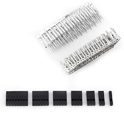 Dioche Comprehensive 310pcs Jumper Wire Pin Header Connector Kit with Male Female Crimp Pins for Electronics Prototyping - 2.54mm Pitch, Breadboard Compatible, Transparent Storage Box
