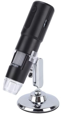 Yanmis Drahtloses Digitales Mikroskop, 50x Bis 1000x Vergrößerung mit Tragbaren Handheldmikroskopen mit Einstellbarem Ständer, HD -Vergrößerungsglas mit 8 LED -Licht für PC -Telefon