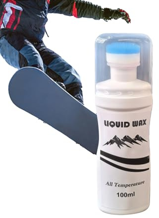 WJnflQN Cera de snowboard – Pasta para todas las temperaturas con aplicador – 100 ml fácil de aplicar cera de patinaje de carreras, snowboard al aire libre, clima frío, senderos de montaña, parque de