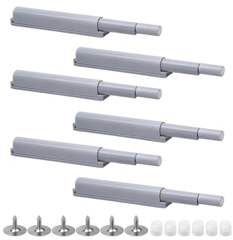 6PCS Drucktüröffner 10mm, Push to Open Türöffner für Grifflose MöBel Push To Open Magnetic Mechanismus für Push to Open Schublade und Magnetic Door Catch Push für Moderne Möbelgestaltung