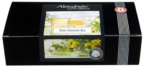 Schrader | KRÄUTERTEE ANIS-FENCHEL BIO IM PYRAMIDENBEUTEL | Bio Kräutermischung Kümmel Anis Fenchel aromatisiert | 75 g
