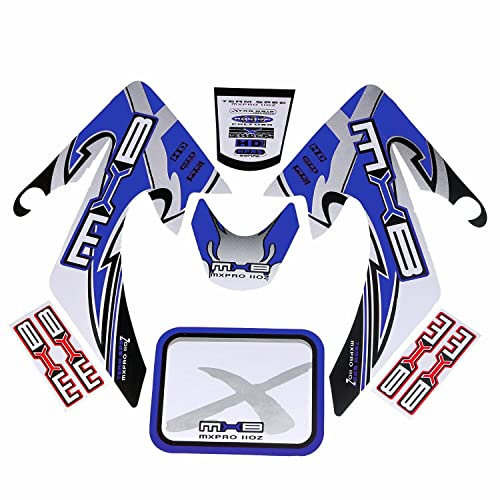 HMParts Pit Bike/Dirt Bike Top Aufkleber Set X - Blau Neu