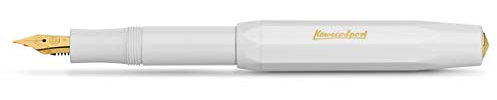 Kaweco CLASSIC SPORT Fountain Pen Black with Gold-Plated Steel Nib and Iridium Tip for Ink Cartridges I Sport Fountain Pen 13 cm I Nib: B (Broad)