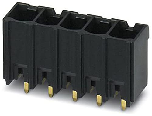 PHOENIX CONTACT VS-MSTBVA 2.5/5-GB-5.08-BK-A MSTB-Kontakteinsatz, für Leiterplattenmontage, 24V, 5-Polig, mit Geraden Lötstiften, RAL 9005, Schwarz, 50 Stück