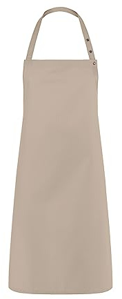 Karlowsky LS 14 Passion Latzschürze Santorini mit Bändern, 65% Polyester/35% Baumwolle, Einheitsgröße, 95cm Länge, 75cm Breite, Sand