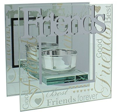 Juliana Portavelas de cristal con texto en 3D (amigos)