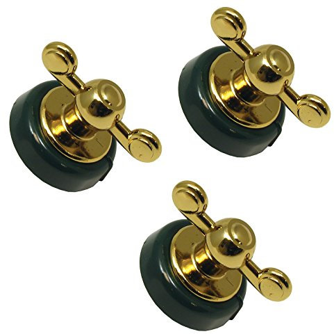 Genuine Hotpoint Oven Cooker Hob Control Knob (Dark Green, Brass, Pack of 3)