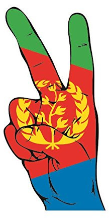 U24 Aufkleber Peace Finger Eritrea Autoaufkleber Sticker
