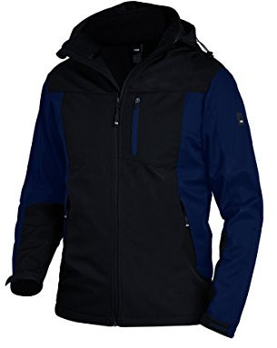FHB Arbeit Softshelljacke Jannik, 1 Stück, 3XL, marine blau/schwarz, 79105-1620-3XL