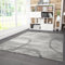 VIMODA Designer Teppich Modern Kreisel Muster Meliert in Grau Schwarz, Maße:40x60 cm