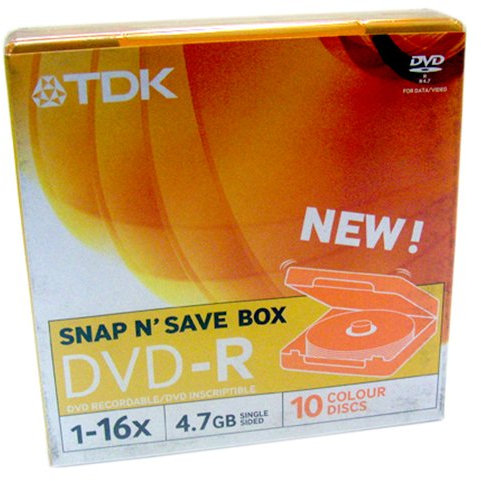TDK DVD-R 47 4,7 GB - Confezione da 10