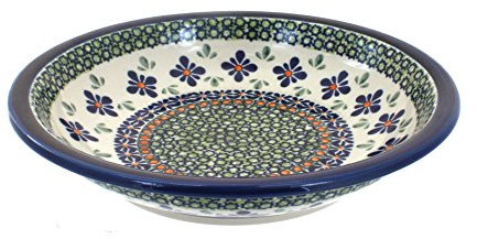 Polish Pottery Mosaic Flower Soup Bowl